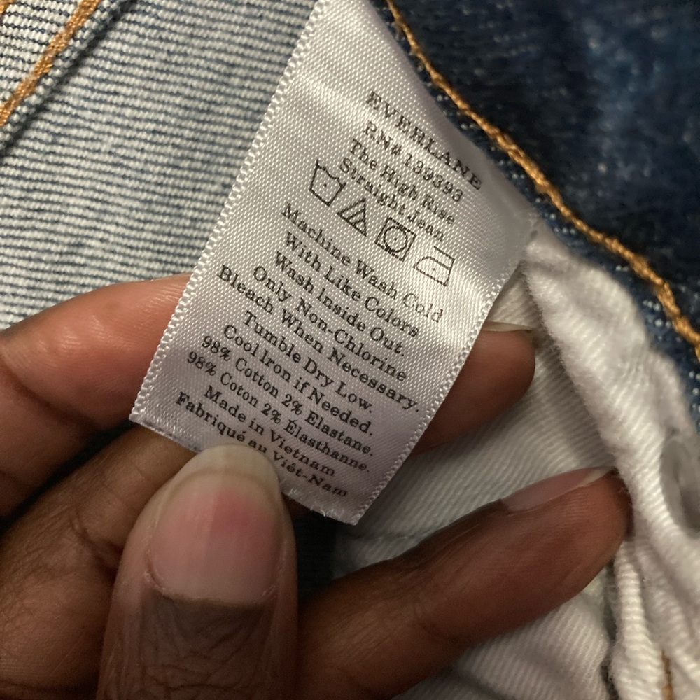 Everlane The High Rise Straight Jeans 28 Regular - Picture 4 of 5